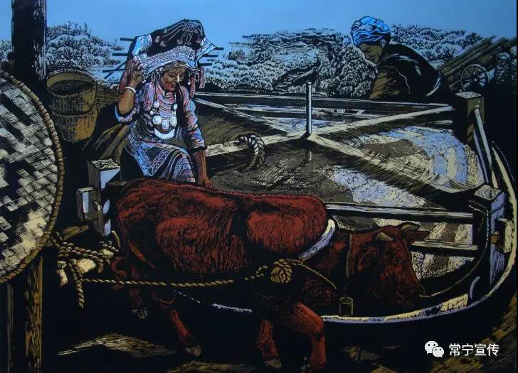 首页 文化旅游 风俗文化 常宁版画           《瑶乡风情》 吴国威